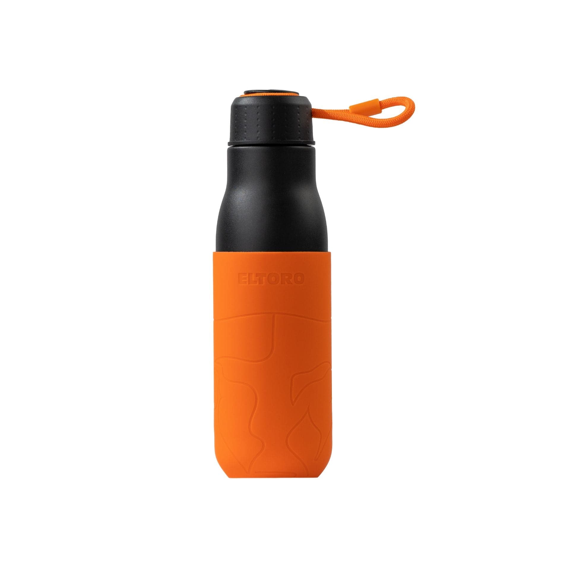 Bintelsoor Bottles Eltoro Stainless Steel Bottle 500ml Black With Orange Sleeve
