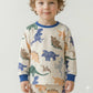 Crayon Dino Boy Pajama Set-Blue