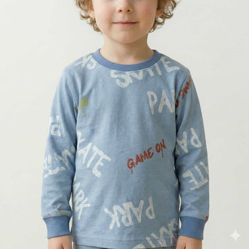 Game On Boy Pajama Set-Blue