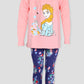 comfortable Tshirt-legging Elsa Girls Tshirt - Leggings Set - Pink-Navy Blue