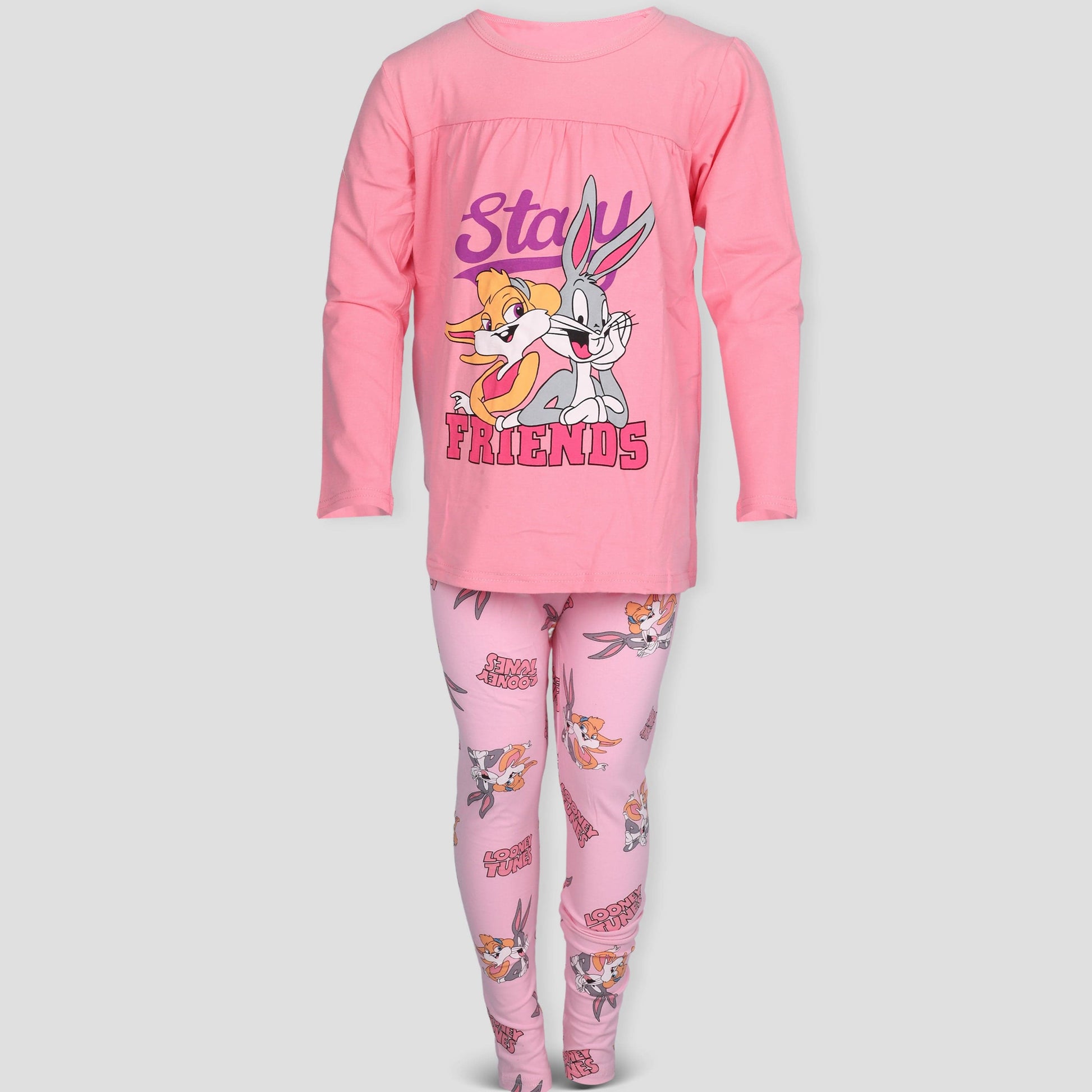 comfortable Tshirt-legging Looney Tunes Girls Tshirt - Leggings Set - Pink