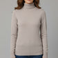 Turtle Neck Women Sweater-Grey