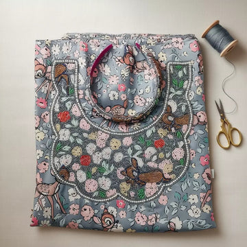 Taj Bambi Girls Embroidered Mukhawir - Grey