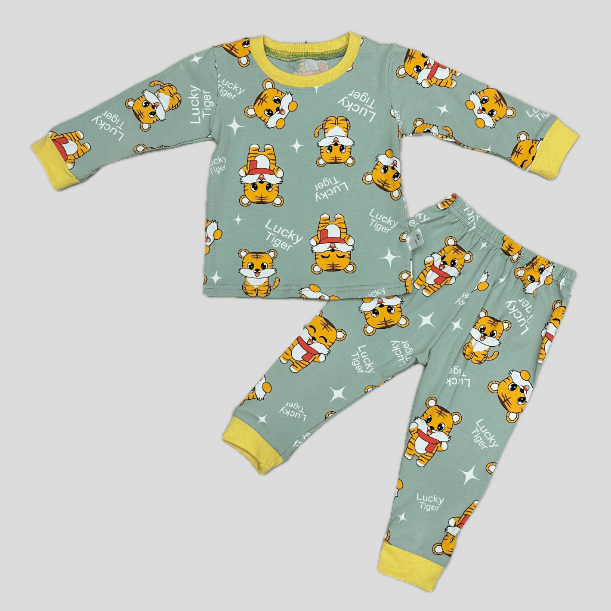 Disney Baby Boy Sets Lucky Tiger Baby Full Sleeves Pajama Set - Green