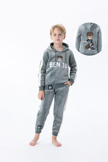 Disney Boys Sets Ben 10 Boys Winter Hoodies Set- Grey