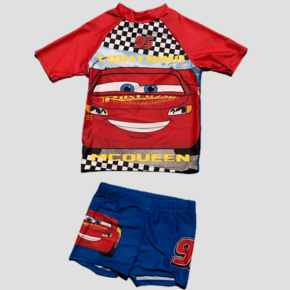 Disney Boys Sets Lightning McQueen Boys Swimsuit Set - Red