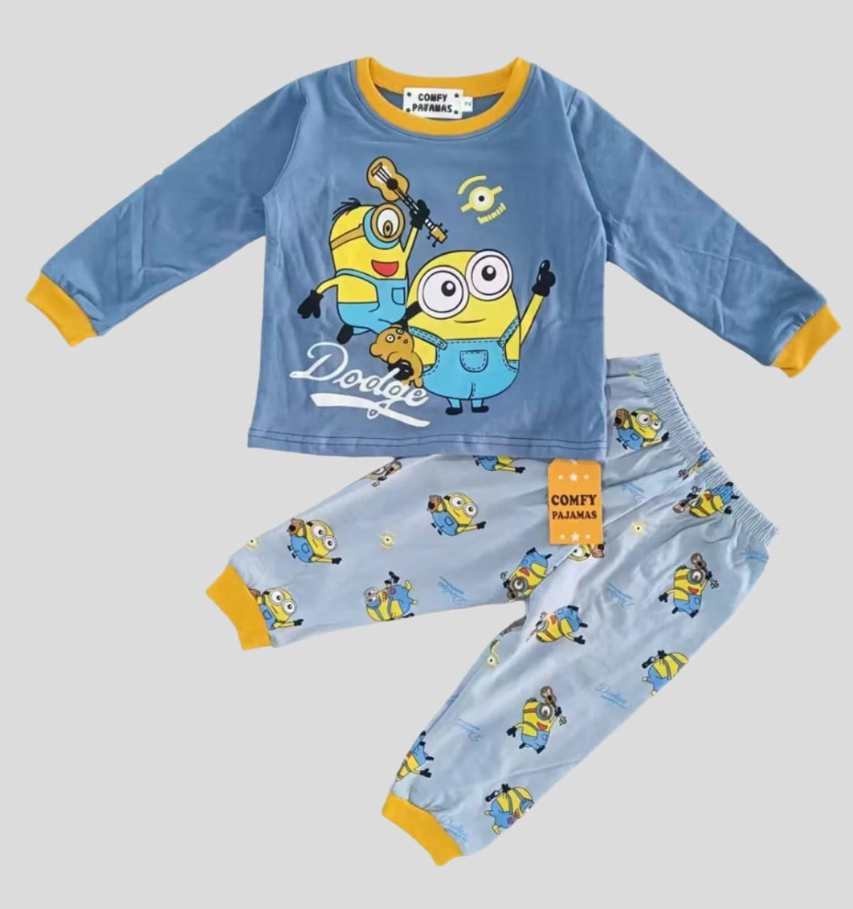 Disney Boys Sets Minion Boys Full Sleeves Pajama Set - Blue