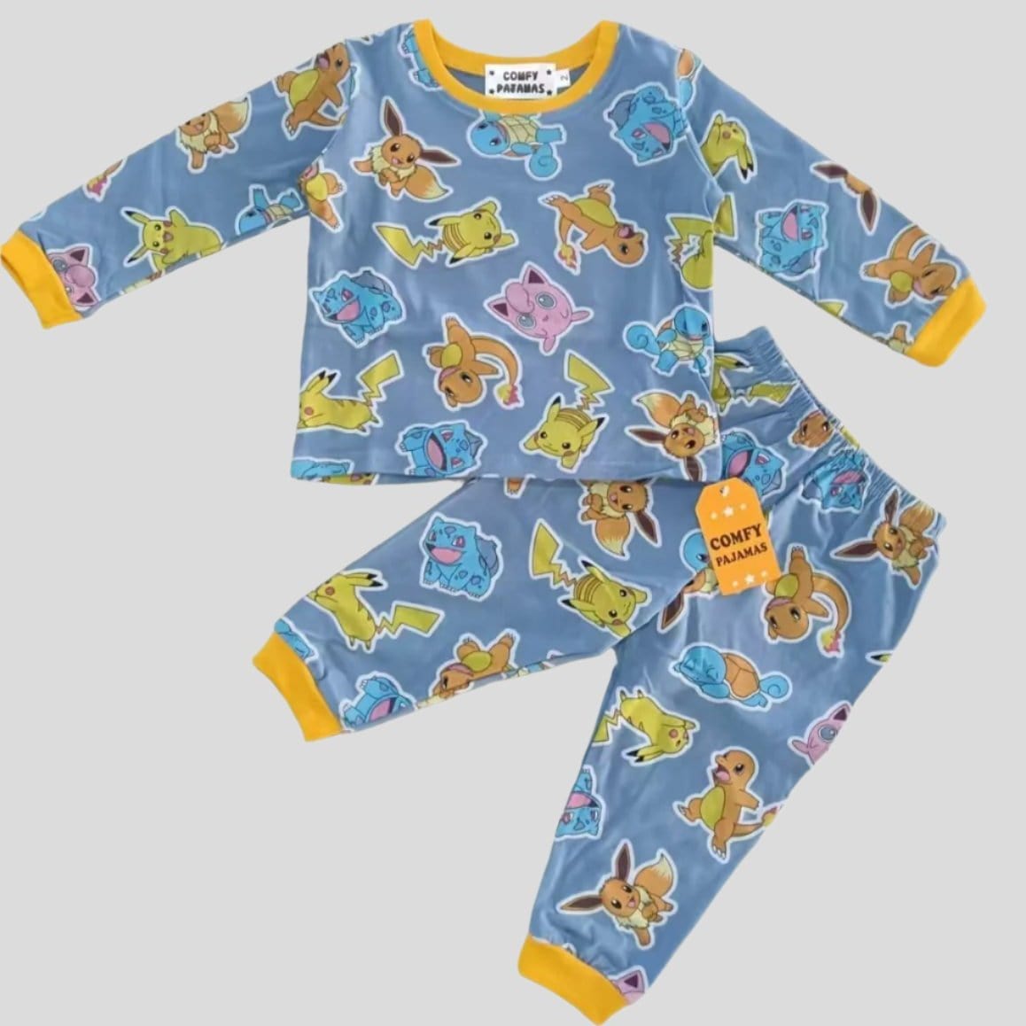 Disney Boys Sets Pikachu Boys Full Sleeves Pajama Set - Blue