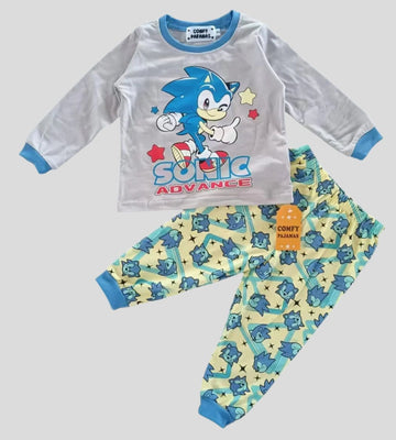 Disney Boys Sets Sonic Boys Full Sleeves Pajama Set - Grey