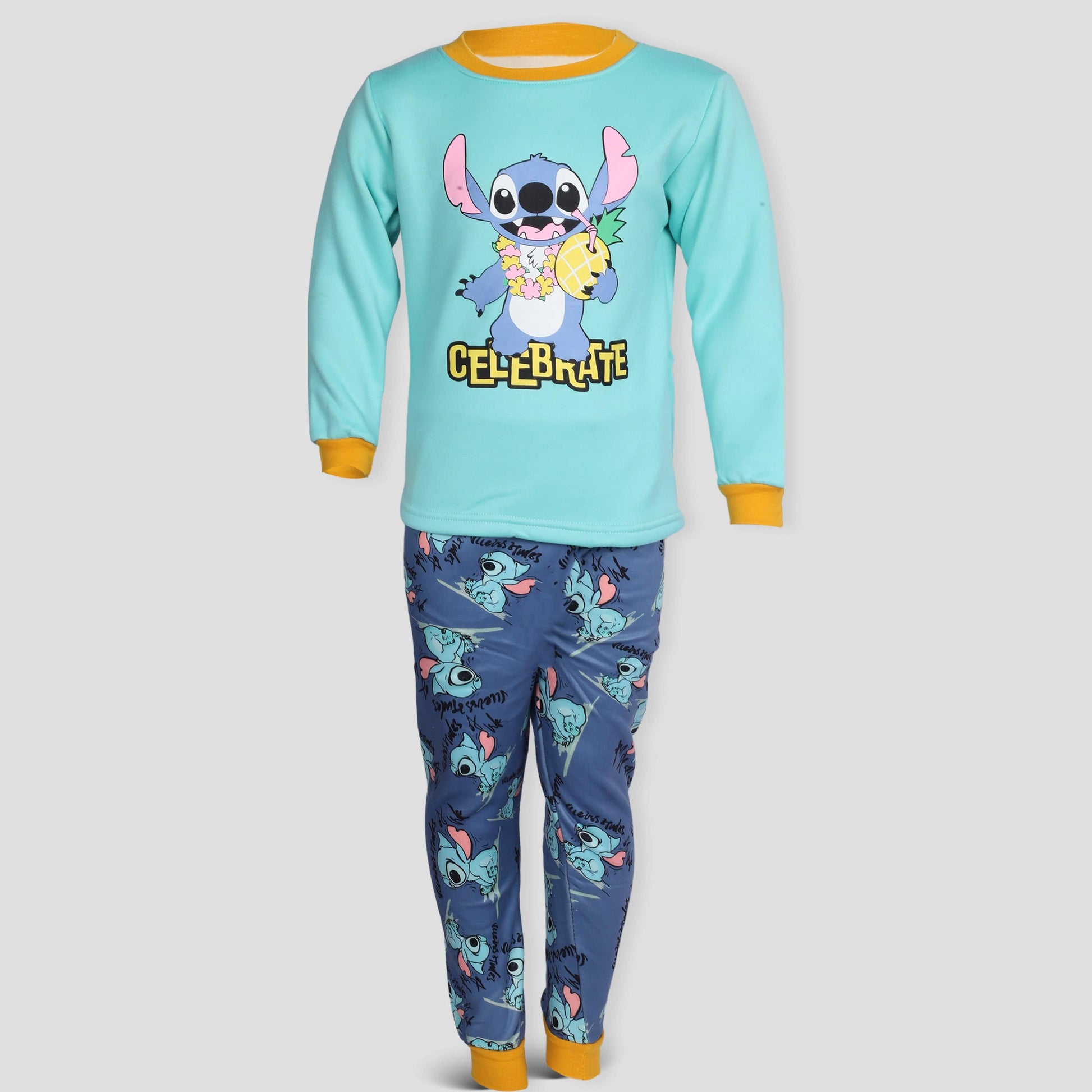 Disney Boys Sets Stitch Boys Full Sleeves Pajama Set - Blue