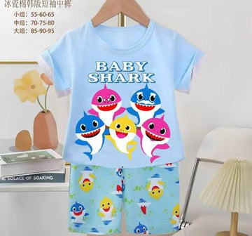 Disney Boys Short Sets Baby Shark Boys Shorts Set - Blue