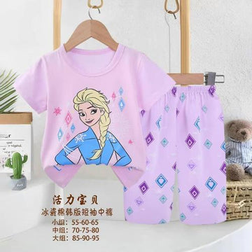 Disney Boys Short Sets Elsa Girls Shorts Set - Lilac