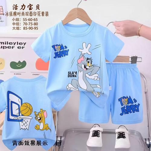 Disney Boys Short Sets Tom & Jerry Boys Shorts Set - Blue