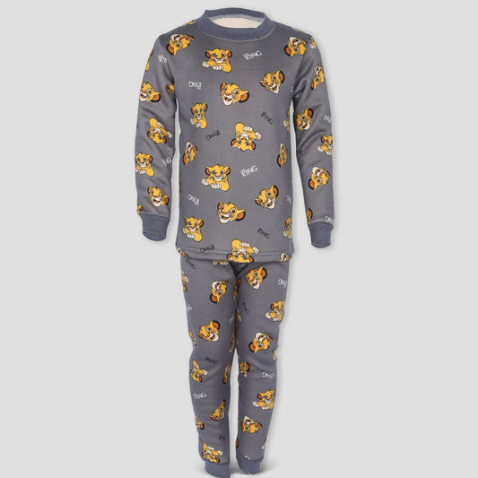 Disney Fleece_boys_set The King Boys Fleece Pajama Set - Dark Grey