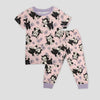 Disney Girls Sets Cat Girls Half Sleeves Pajama Set - Pink