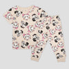 Disney Girls Sets Kitty Girls Half Sleeves Pajama Set - Cream