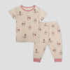 Disney Girls Sets Pooh Girls Half Sleeves Pajama Set - Peach