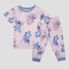 Disney Girls Sets Stitch Girls Half Sleeves Pajama Set - Pink