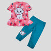 Disney Swimsuit Girls Cat Marie Girls Swimsuit - Pink