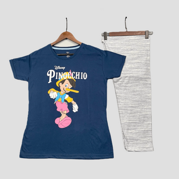 Disney Women Pajama Set Pinocchio Women Pajama Set - Navy Blue