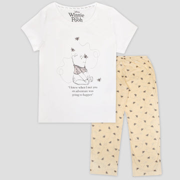 Disney Women Pajama Set Winnie the Pooh Women Pajama Set - White