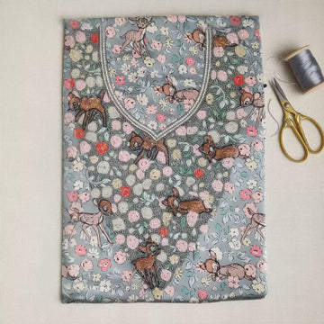 Bambi Women Embroidered Mukhawir - Grey