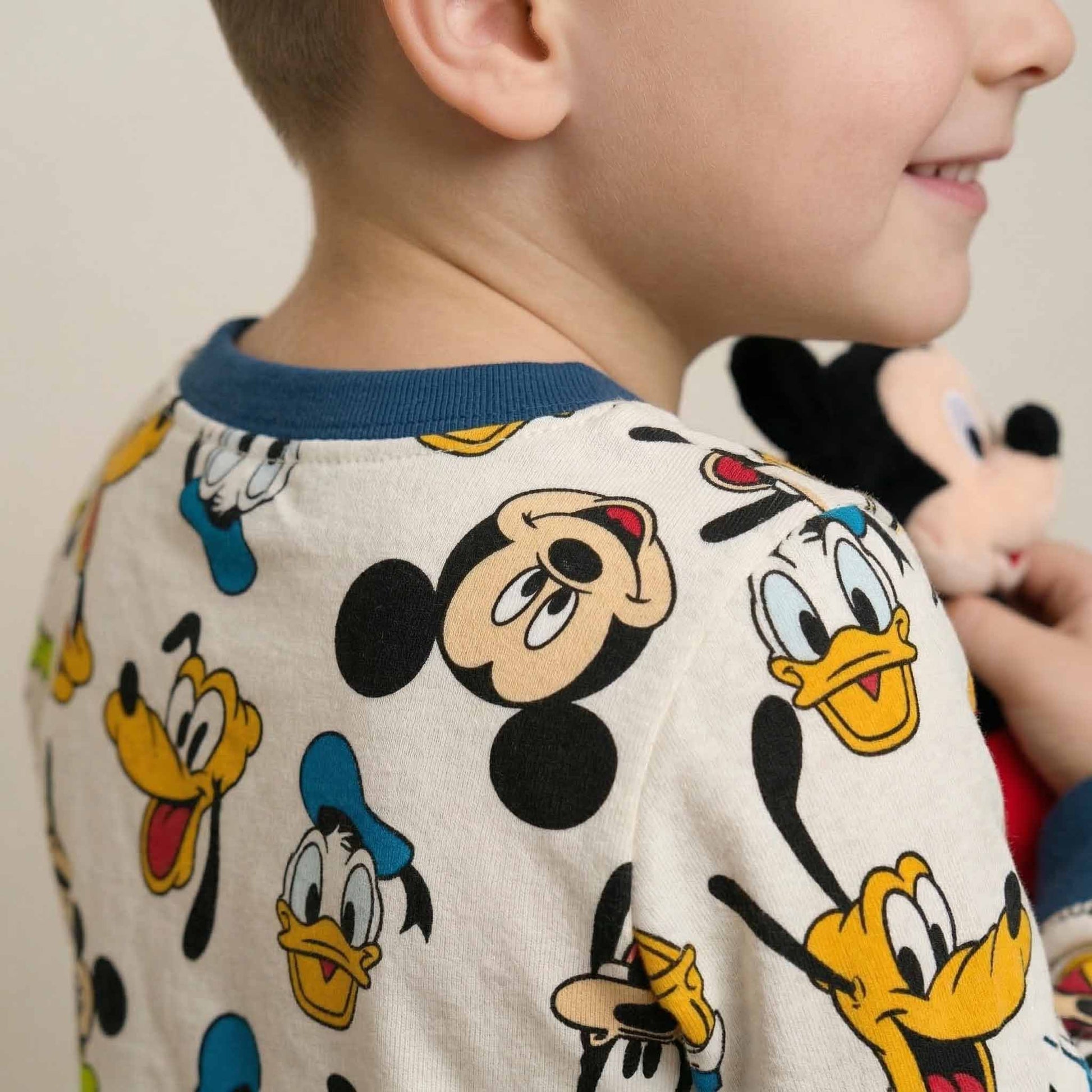 Disney Friends All Over Print Boys Full Sleeves Pajama Set - White