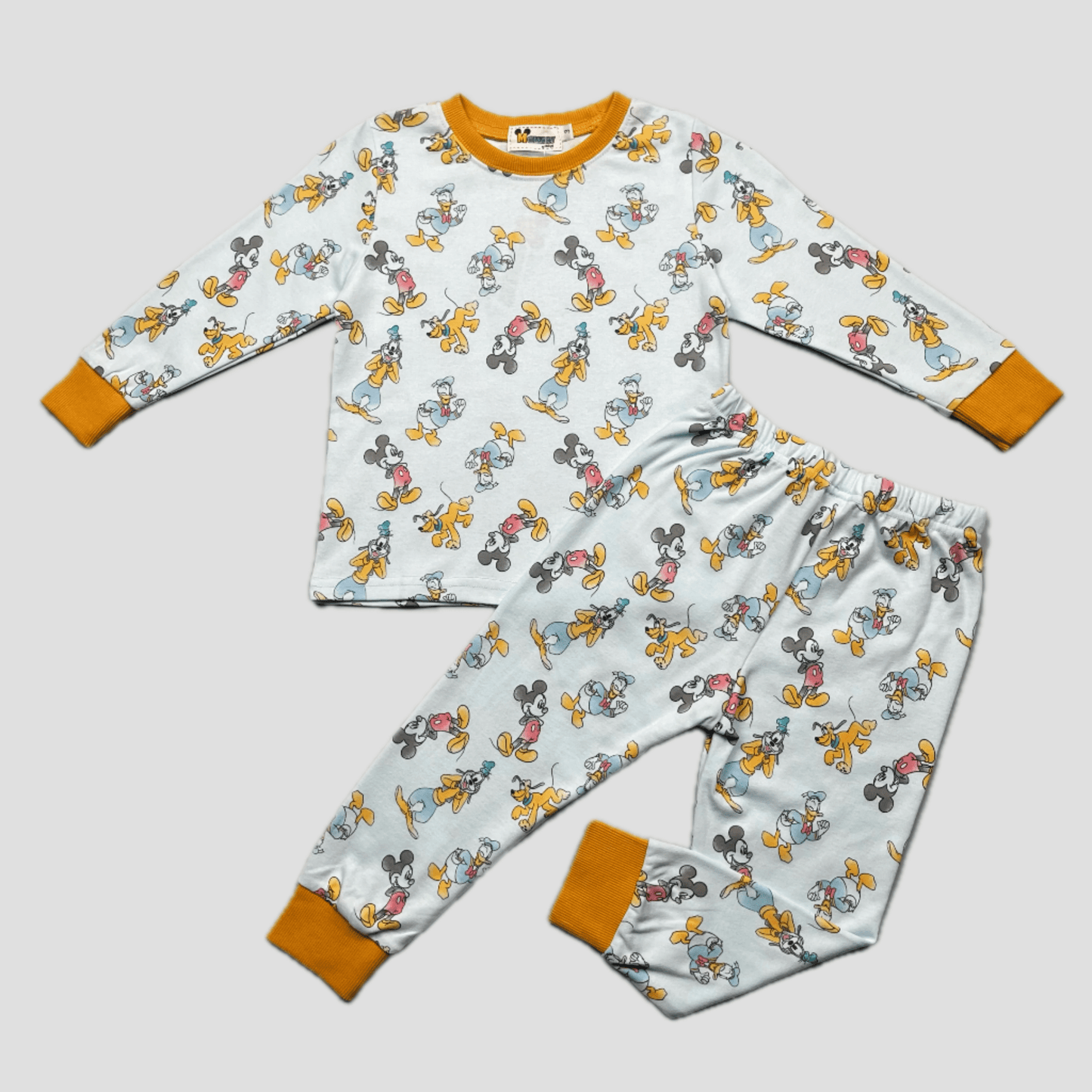 mchakky Boys Sets Mickey Boys Full Sleeves Pajama Set - White