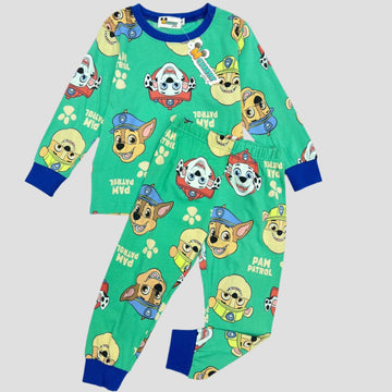 mchakky Boys Sets Paw Patrol Boys Full Sleeves Pajama Set - Green