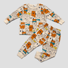 mchakky Boys Sets Shen Luck Boys Full Sleeves Pajama Set - Biege