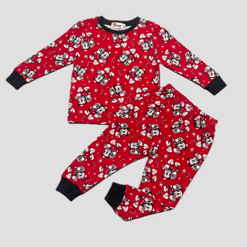 mchakky Girls Sets Minnie Girls Full Sleeves Pajama Set - Red