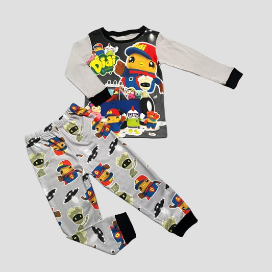 Nickelodean Boys Sets Didi & Friends Boys Full Sleeves Pajama Set - Grey