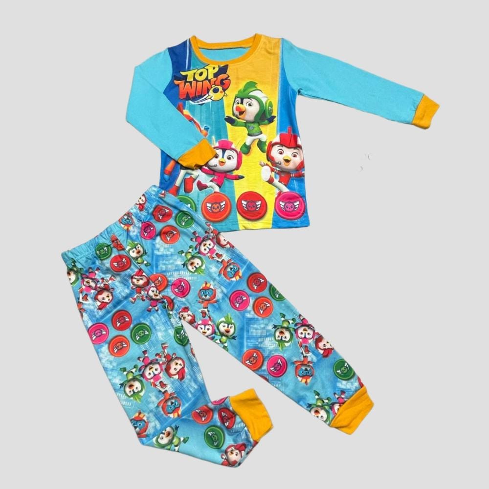 Nicklodean Boys Sets Top Wing Boys Full Sleeves Pajama Set - Blue