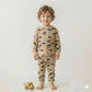 Farm Tractor Boy Pajama Set- Brown