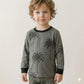 Palm Trees Boy Pajama Set-Grey