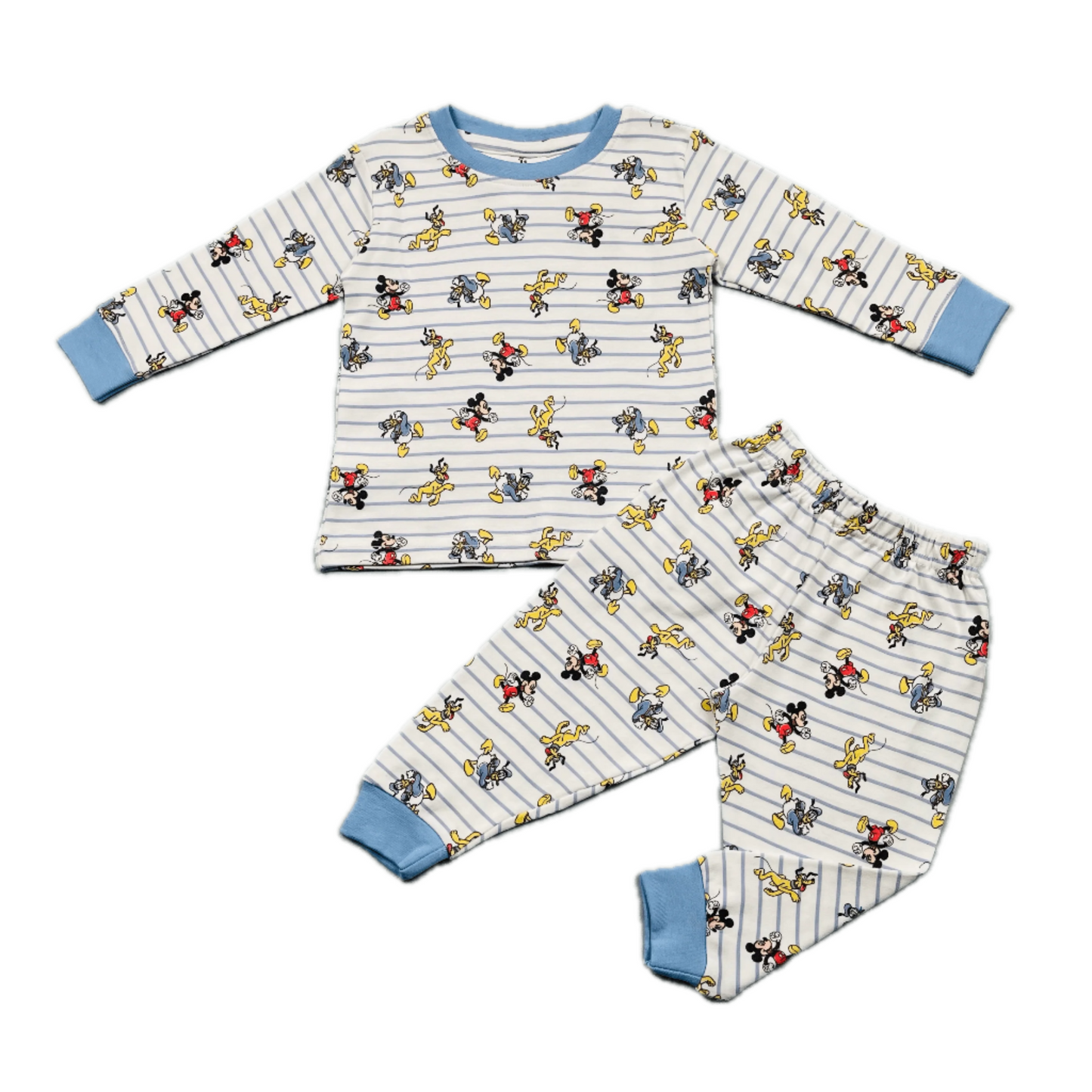 Royal Baby Boy Sets Mickey Baby Boy Full Sleeves Pajama Set - White