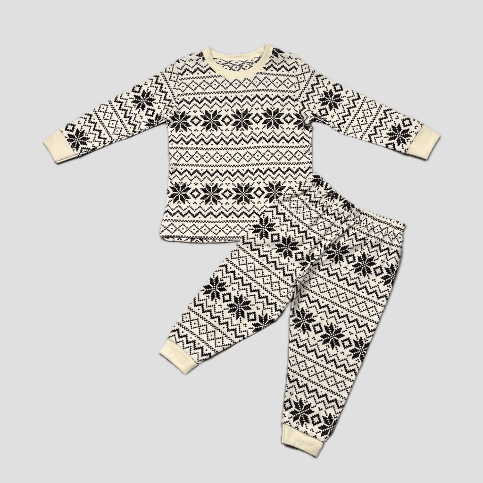 Royal Baby Girl Sets Snowflakes Baby Girl Pajama Set - Offwhite