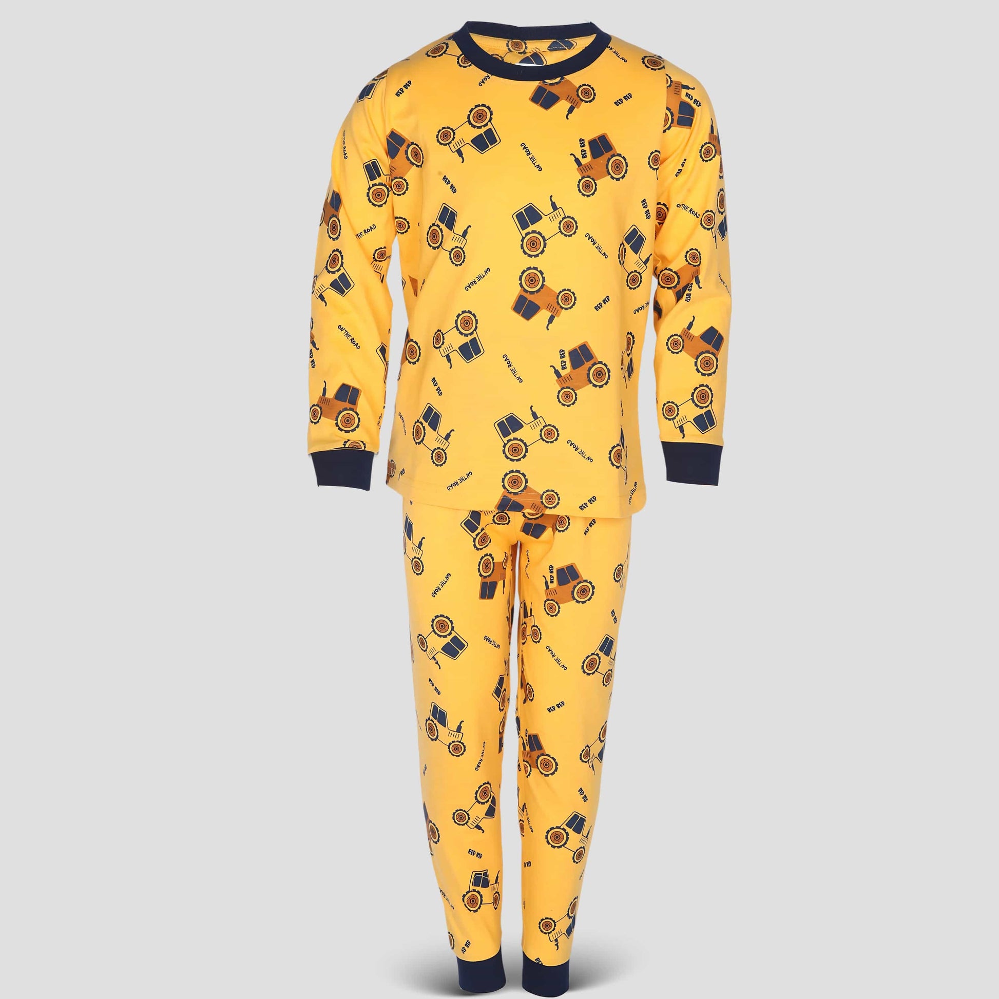 Royal Boys Sets Beep Beep Boys Full Sleeves Pajama Set - Yellow