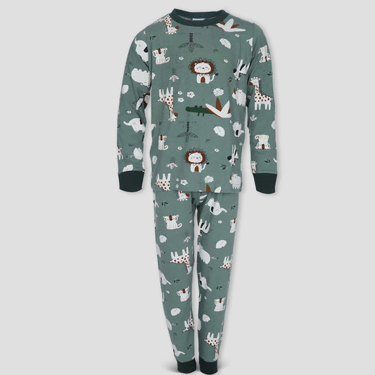 Royal Boys Sets Jungle Boys Full Sleeves Pajama Set - Green