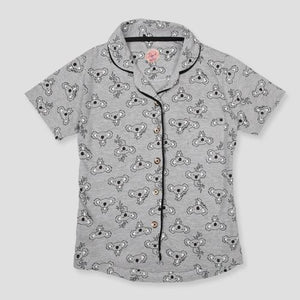 Royal Boys Sets Koala Bear Boys Button Pajama Set - Grey