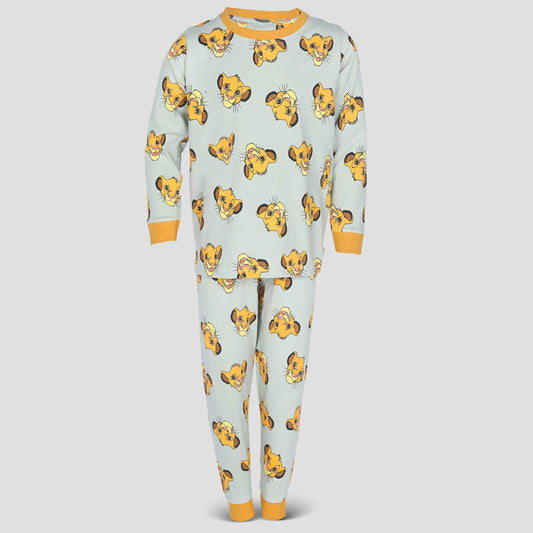 Royal Boys Sets Lion Boys Full Sleeves Pajama Set - White & Yellow