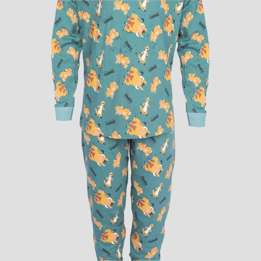 Royal Boys Sets Simba Boys Full Sleeves Pajama Set - Green