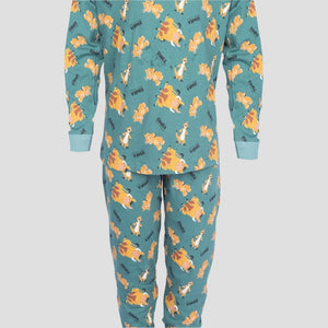 Royal Boys Sets Simba Boys Full Sleeves Pajama Set - Green