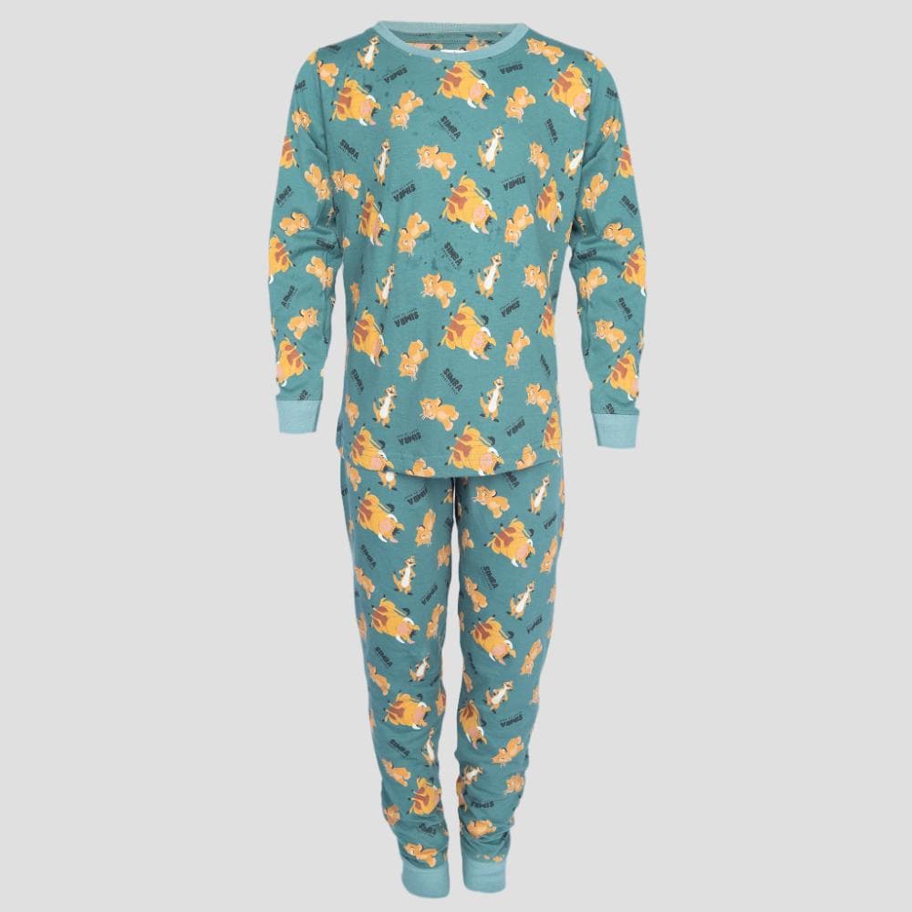 Royal Boys Sets Simba Boys Full Sleeves Pajama Set - Green