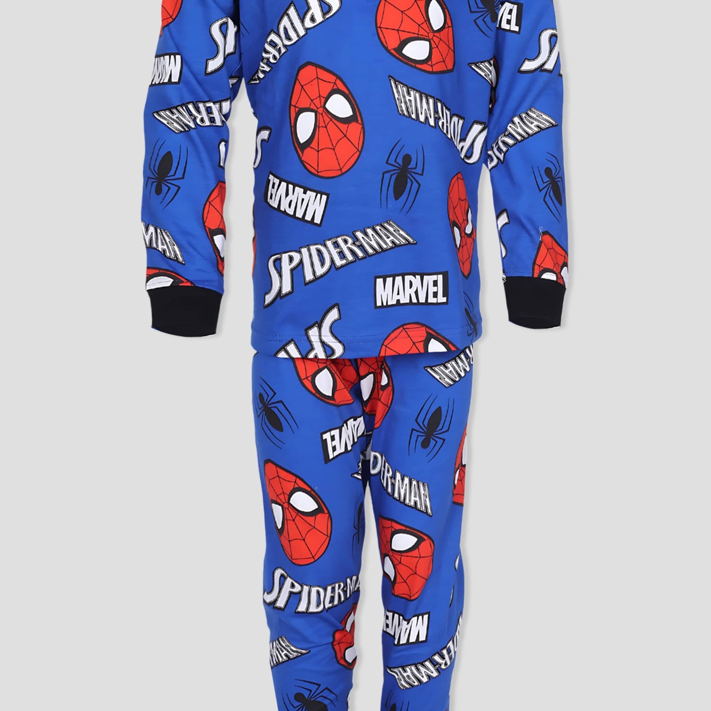 Royal Boys Sets Spiderman Boys Full Sleeves Pajama Set - Blue