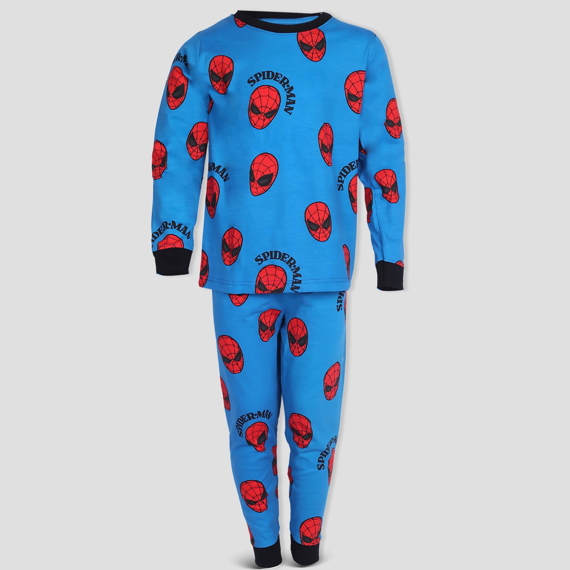 Royal Boys Sets Spiderman Boys Full Sleeves Pajama Set - Blue