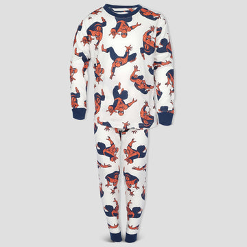 Royal Boys Sets Spiderman Boys Full Sleeves Pajama Set - White