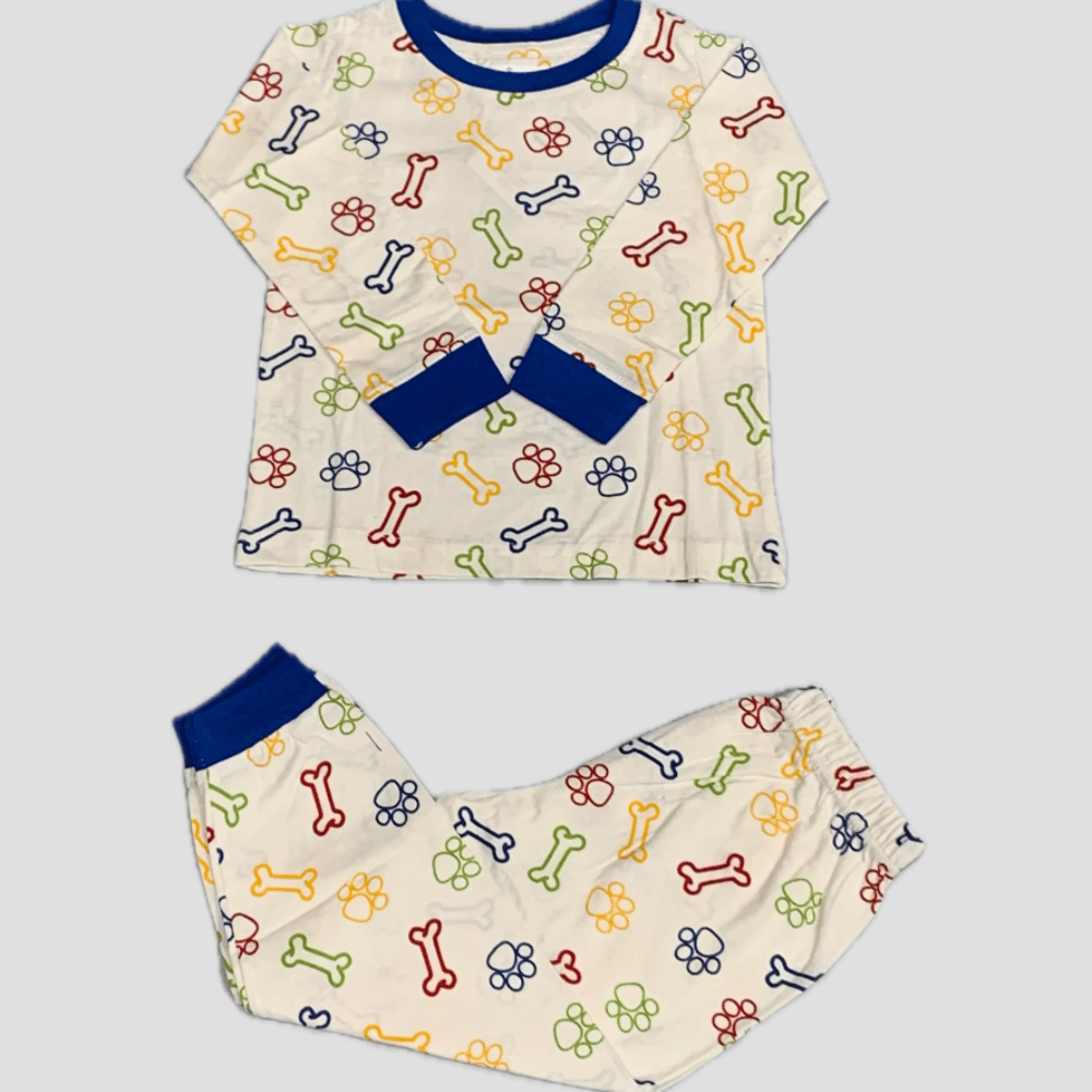 Royal Boys Sets Treats Boys Full Sleeves Pajama Set - Cream