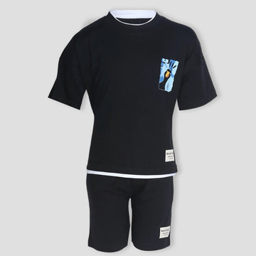 Royal Boys Short Sets Stylish Boys Short Set - Black