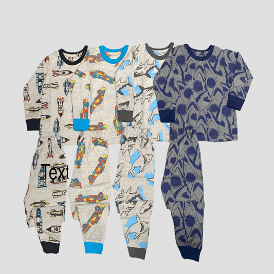 Royal Bundle Boys 2 yr Boys Full Sleeves Pajama Set - Pack of 4 - Size 2yr